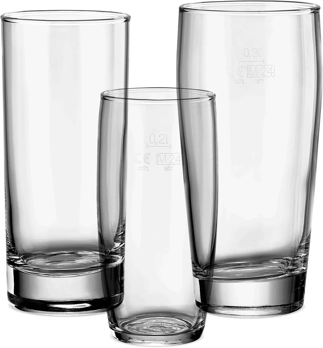 Verschiedene Biergläser von Voßkamp Getränkefachgroßhandlung