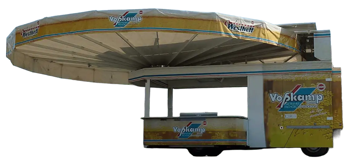 Verkaufswagen 19 aufgebaut